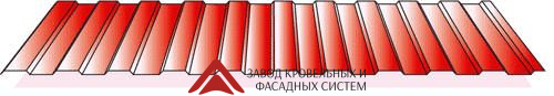 Profile С8 1,7м ПЭ NORD-Сибирь 0,45 (стеновой, забор) склад RAL 3005 Винный красный