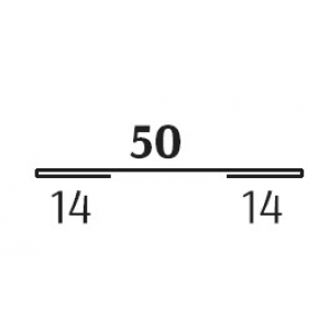 Планка соединительная 50 для сайдинга КРИСТАЛЛ (Односторонний, матовый) 0,5мм