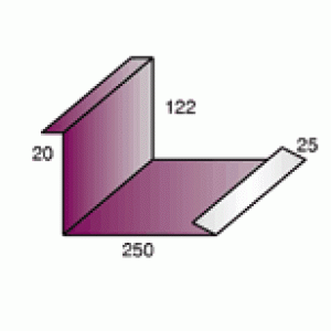 Планка примыкания нижняя 122*250 Некондиция