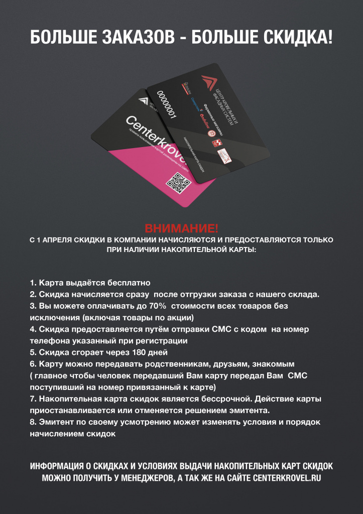 Апрель карта скидок