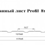 Profile 8 ПЭ ECO (Односторонний, глянцевый) стеновой, забор