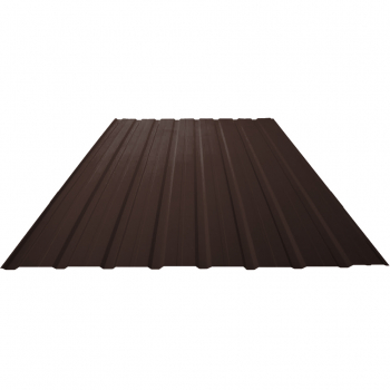 Profile С10 2,0м ПЭ NORD-Сибирь 0,5 (стеновой, забор) склад RAL 8017 Шоколадно-Коричневый