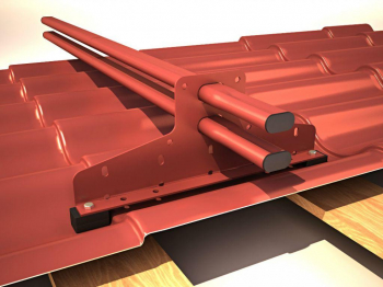 Снегозадержатель трубчатый D-bork для м/ч, г/ч, профнастила (4 опоры) 3м Цинк