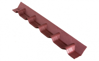 Конек Ондувилла основание (покрывающий фартук) 1.02м Красный 3D