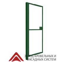 Калитка без наполнения-труба 40*20,ш-1м,Н-1,9м, столб 80*80*3000, откр.внутрь, левая RAL 6005,8017