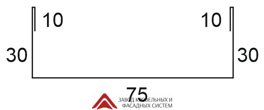Направляющая для ламелей Жалюзи 75х30 ПЭП NORD - Сибирь (Односторонний, глянцевый) 0,45мм в пленке