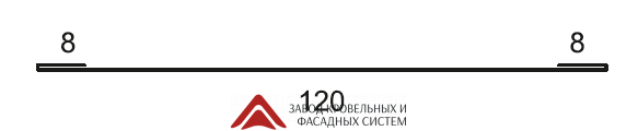 Нащельник прямой 120мм Принт (Односторонний, глянцевый) 0,45мм