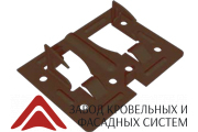Крепежный кляммер скрытый завершающий с дистанциром 54х10, 1,2 мм