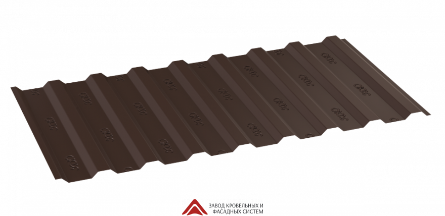 Profile 20 Stamping ПЭ NORD - Сибирь (Односторонний, глянцевый) 0,45мм (стеновой, забор)