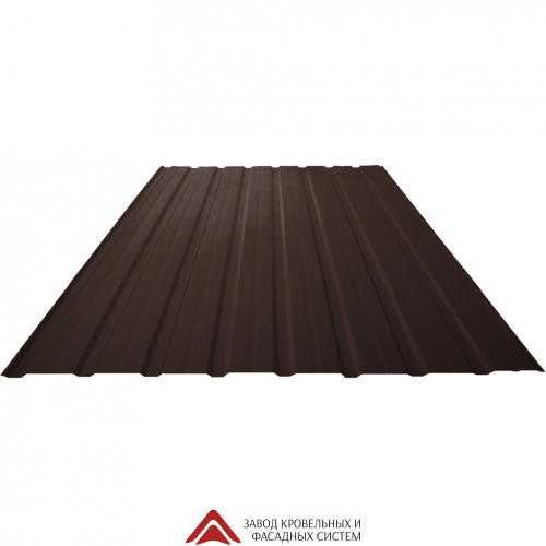 Profile С10 1,7м ПЭ NORD-Сибирь 0,5 (стеновой, забор) склад RAL 8017 Шоколадно-Коричневый