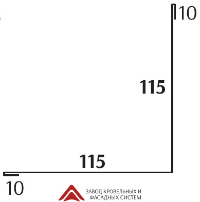 Угол внутренний 115*115 для сайдинга Print (Односторонний, глянцевый) 0,45мм