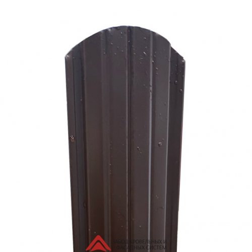 Штакетник WOOD Полукруглый 1,7м двусторонний ПЭП ECO СКЛАД RAL 8017 Шоколадно-Коричневый в пленке