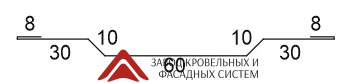 Нащельник прямой 120мм ПЭП НОРД (Односторонний, глянцевый) 0,45мм в пленке