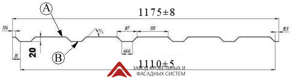 Профиль 22 ПЭ ЭКО (Односторонний, глянцевый) стеновой, кровельный, забор