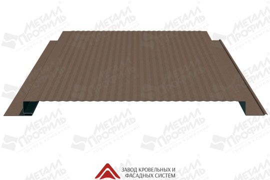 Линеарная панель  Primepanel-О-В-24*281/20 (с откр. торцами, профилиров. с руст 20мм) PRIZMA 0,7мм