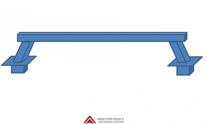 Перемычка на калитку сборно-разборная 50*50 стенка 2мм, L-1050мм Грунт 3в1
