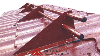 Опора снегозадержателя D25M для м/ч, профнастила треугольная