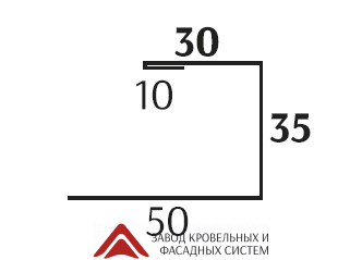 J-профиль 35*30 (Под бревно) КРИСТАЛЛ (Односторонний, матовый) 0,5мм 