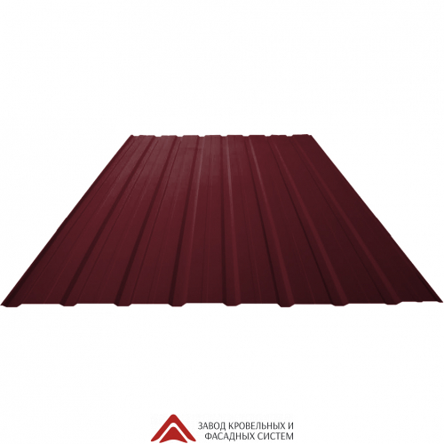 Profile С10 1,7м ПЭ NORD-Сибирь 0,5 (стеновой, забор) склад RAL 3005 Винный красный