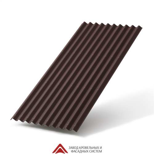 Волнистый лист Ондулин Smart 1.95*0.95 м Коричневый
