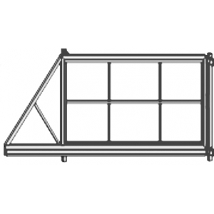 Ворота откатные с каркасом д/автом. 1530*4000*60*40-1,5-4,0 50/60-200 Опоры 60*60*1,5 откатные влево