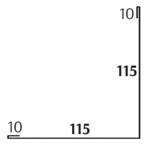 Угол наружный 115*115 для сайдинга Print (Односторонний, глянцевый) 0,5мм в пленке