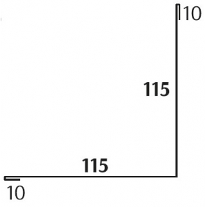 Угол внутренний 115*115 для сайдинга KRISTAL Matt - Кристал (Односторонний, матовый) 0,45мм 