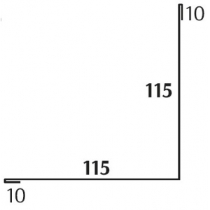 Угол внутренний 115*115 для сайдинга Print (Односторонний, глянцевый) 0,45мм