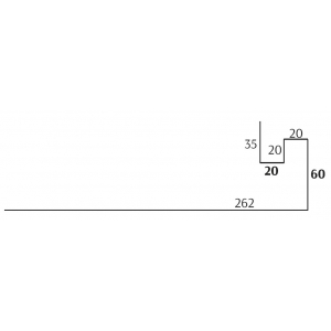 J-фаска/околооконный 20*60 (Под вагонку/Софит) KRISTAL Matt - Кристал (Односторонний, матовый) 0,5мм