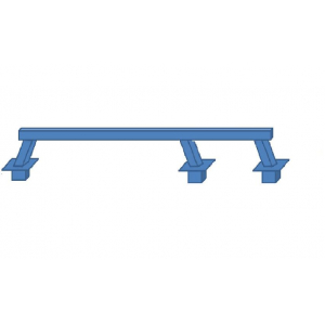 Перемычка сборно-разборная 50*50 стенка 2мм (Комплект), L-4100мм, на калитку L-1050 Грунт 3в1