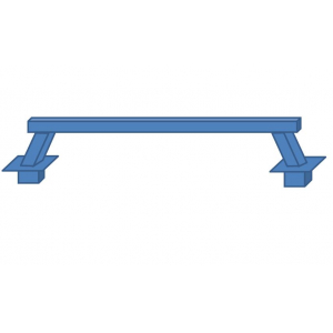 Перемычка на ворота сборно-разборная 50*50 стенка 2мм, L-4100мм