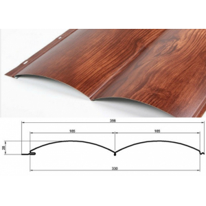 Сайдинг металлический Woodstock-28*330 (ECOSTEEL Matt-0.5) (МП)