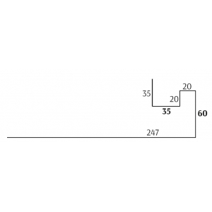 J-фаска/околооконный 35*60 (Под бревно) KRISTAL Matt - Кристал (Односторонний, матовый) 0,5мм 
