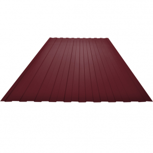 Profile С8 1,7м ПЭ NORD-Сибирь 0,45 (стеновой, забор) склад RAL 3005 Винный красный